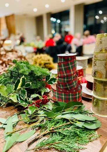 Wreath making workshop at Hope Street Hotel, Liverpool